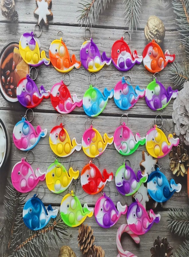 HOZKEAP 24 Packs Bulk whales Push Fidget Bubble Mini Pop， Birthday Party Favors Supplies Classroom summer Students Bubble Prize - Image 2